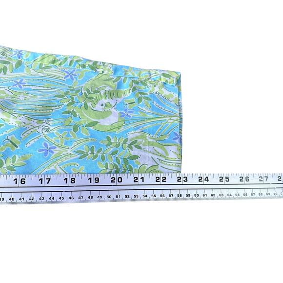 Vintage Lilly Pulitzer Capri Pants Women’s 2 Green Blue Giraffes Jungle Lion - Picture 5 of 7